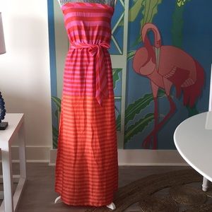 BCBG Max Azria Maxi Dress Pink & orange Small